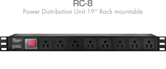 NISSINDO RC-8 Power Distribution Unit 19" Rack mountable