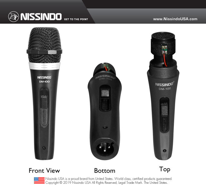 Nissindo DM-100 Wired Vocal Microphone with Cable