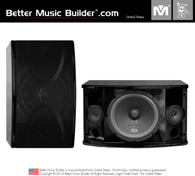 Better Music Builder (M) CS-600 G2 Professional 450 Watts Karaoke Speaker (Pair)