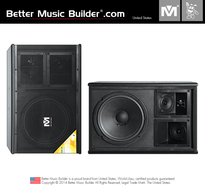 Better Music Builder (M) CS-610 Professional 450 Watts Karaoke Vocal Speaker Systems (Pair)
