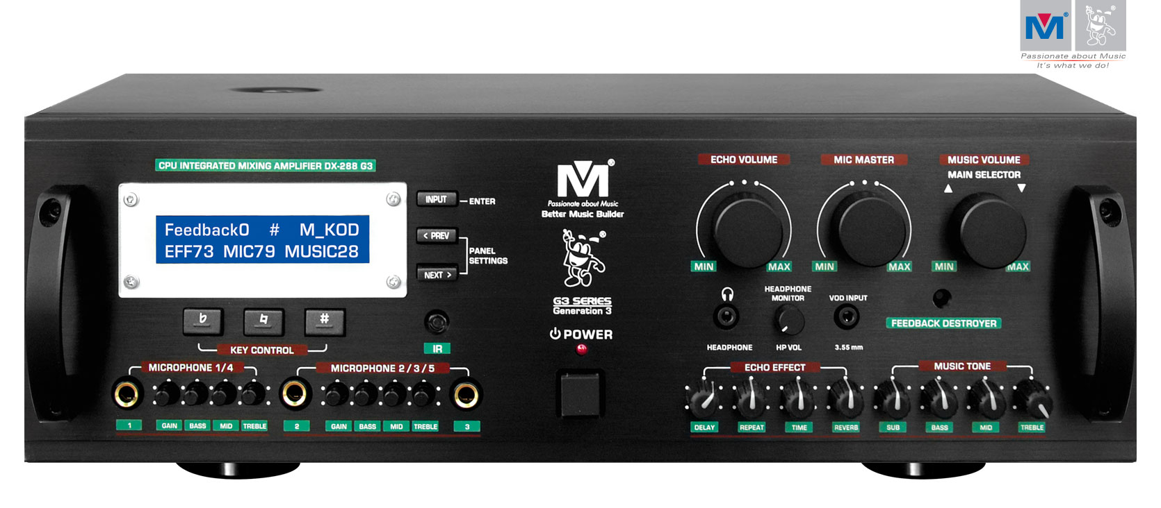 Better Music Builder (M) DX-288 G3 900W CPU Integrated Mixing Amplifier