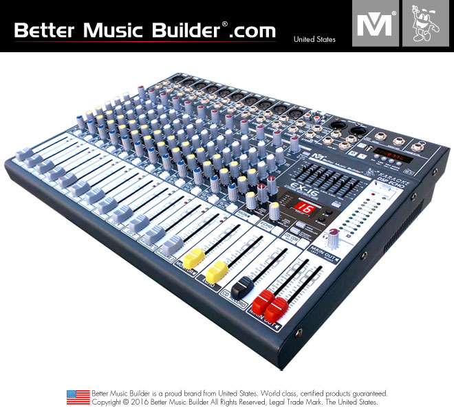Better Music Builder (M) EX-16 16-Channel Multi Effects Mixer