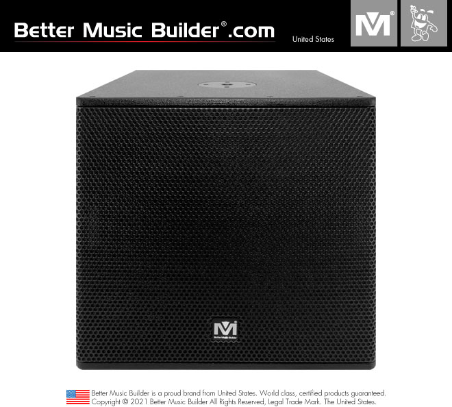 Better Music Builder (M) SUB-15 Pro 1.1 Bass Active/Powered Subwoofer 1000 Watts (Each)