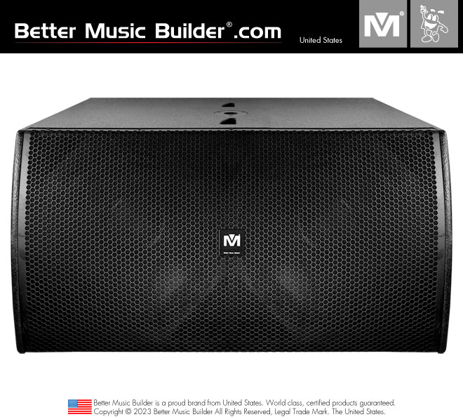 Better Music Builder (M) SUB-218A Dual 18” Bass Active/Powered Subwoofer 1600 Watts