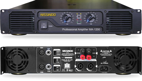 NISSINDO MA-1200 Professional 1200 Watts Digital DJ/KJ Power Amplifier